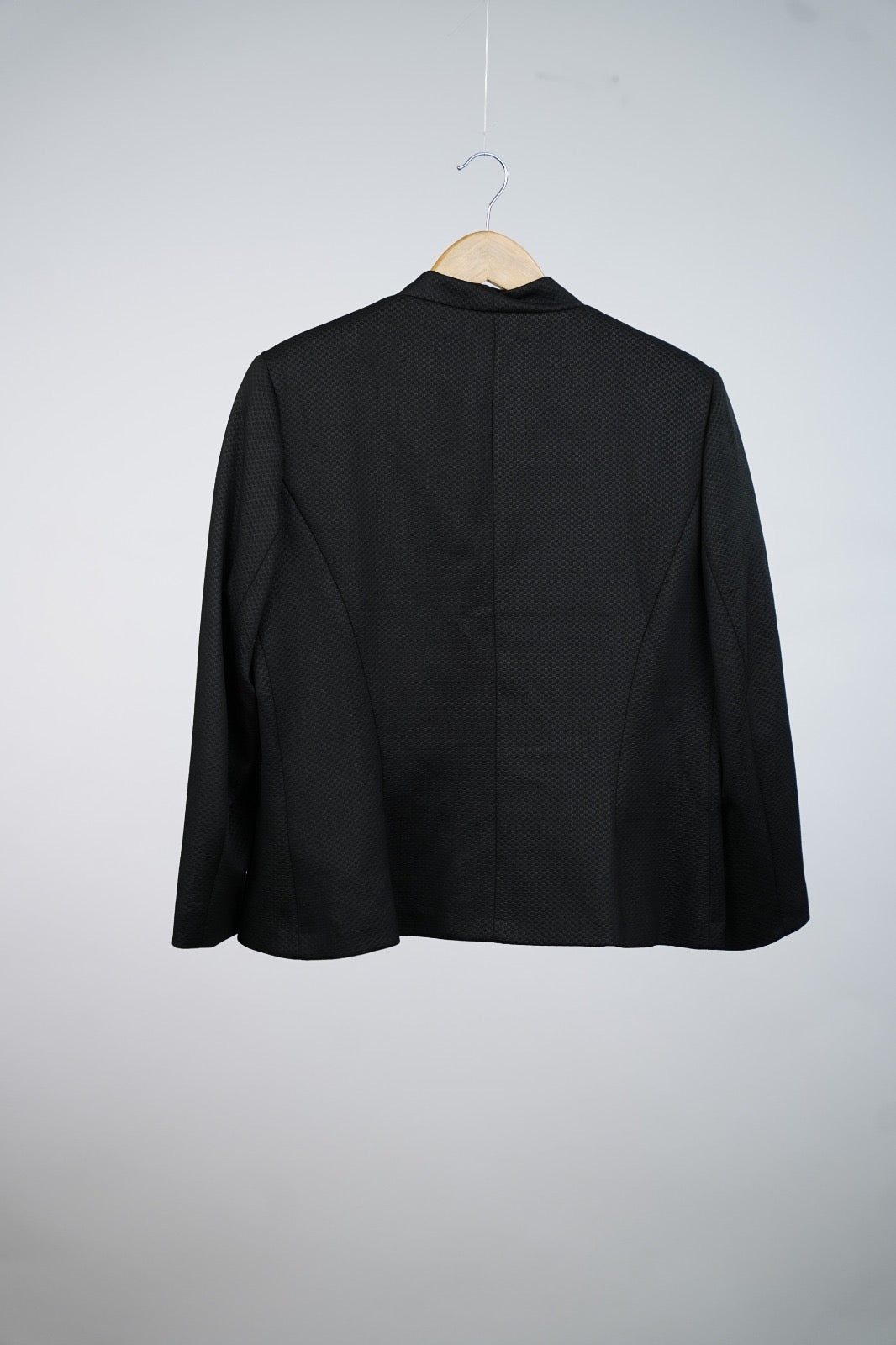 Black Self Printed Blazer