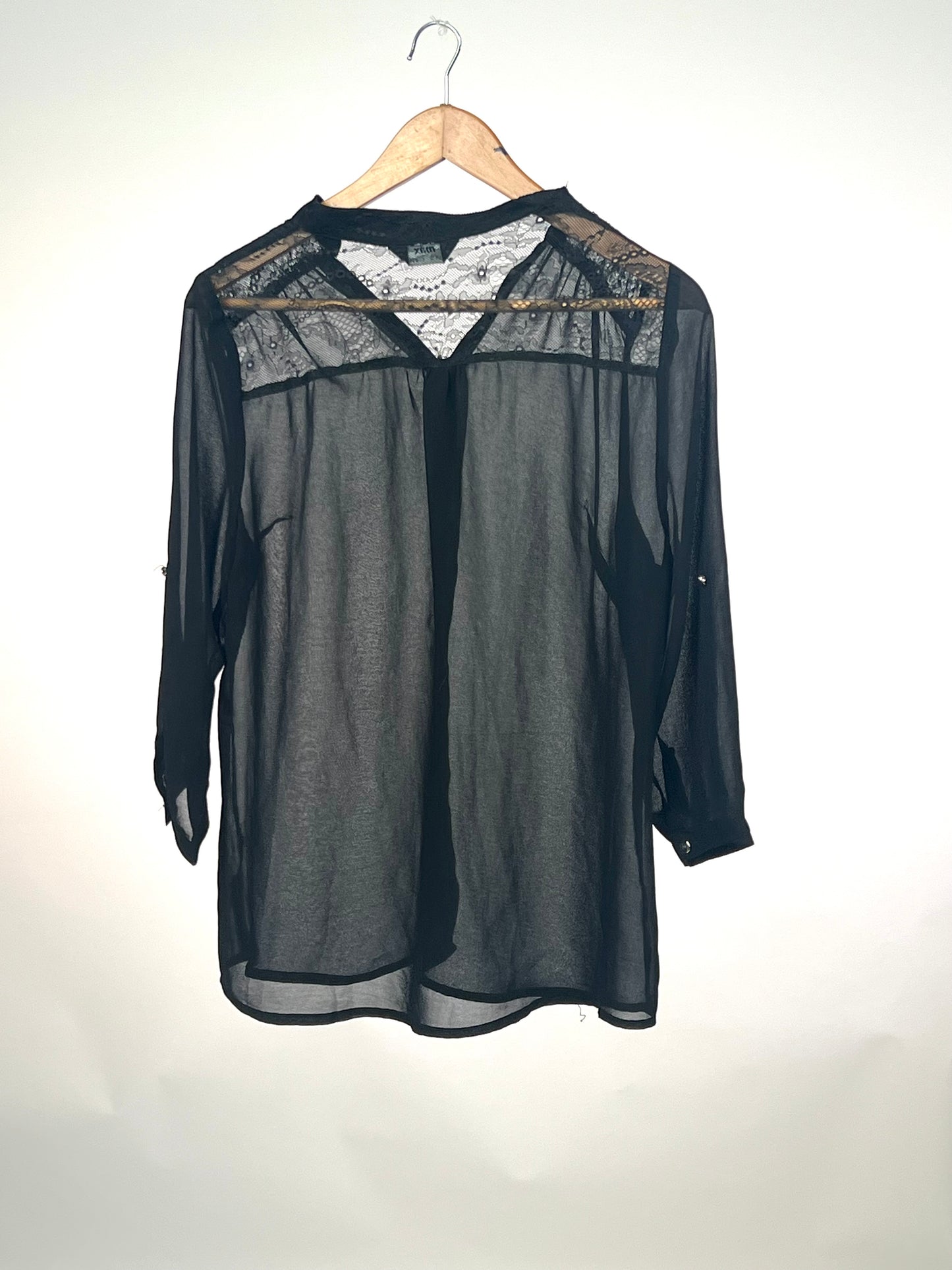 Chiffon black shirt