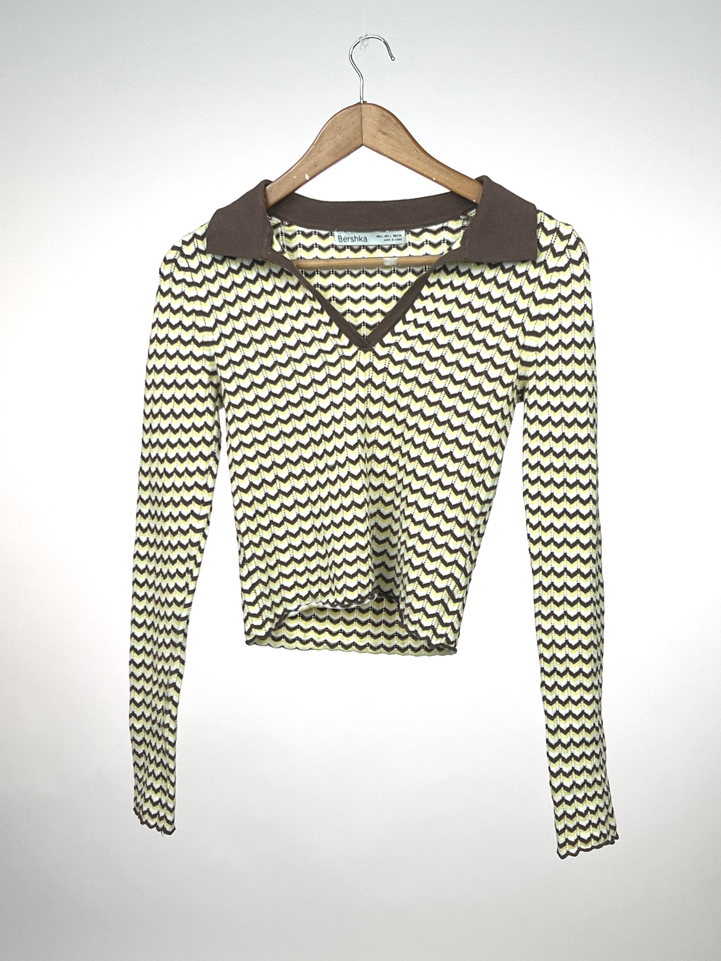 Bershka Crochet Collar Top
