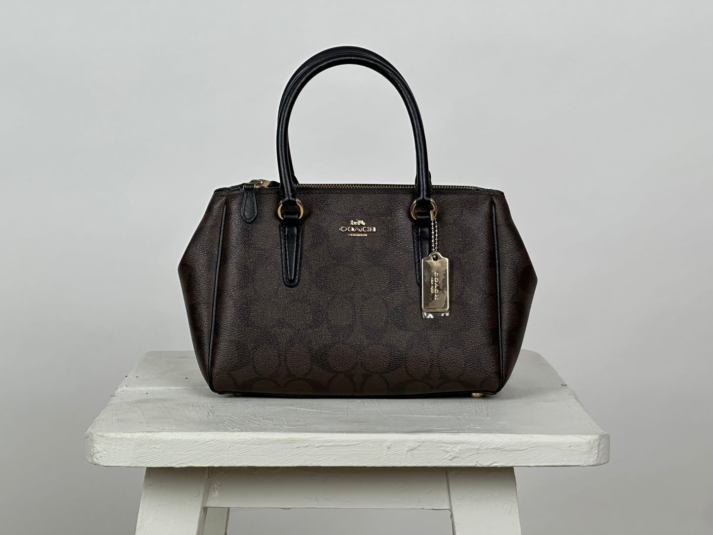 Coach Signature Cross Body With Top Handle