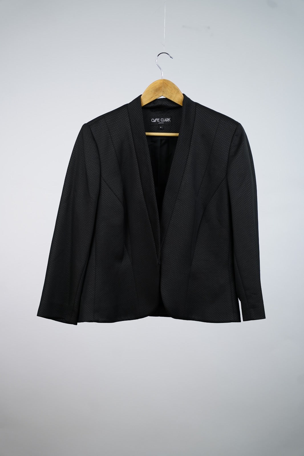 Black Self Printed Blazer