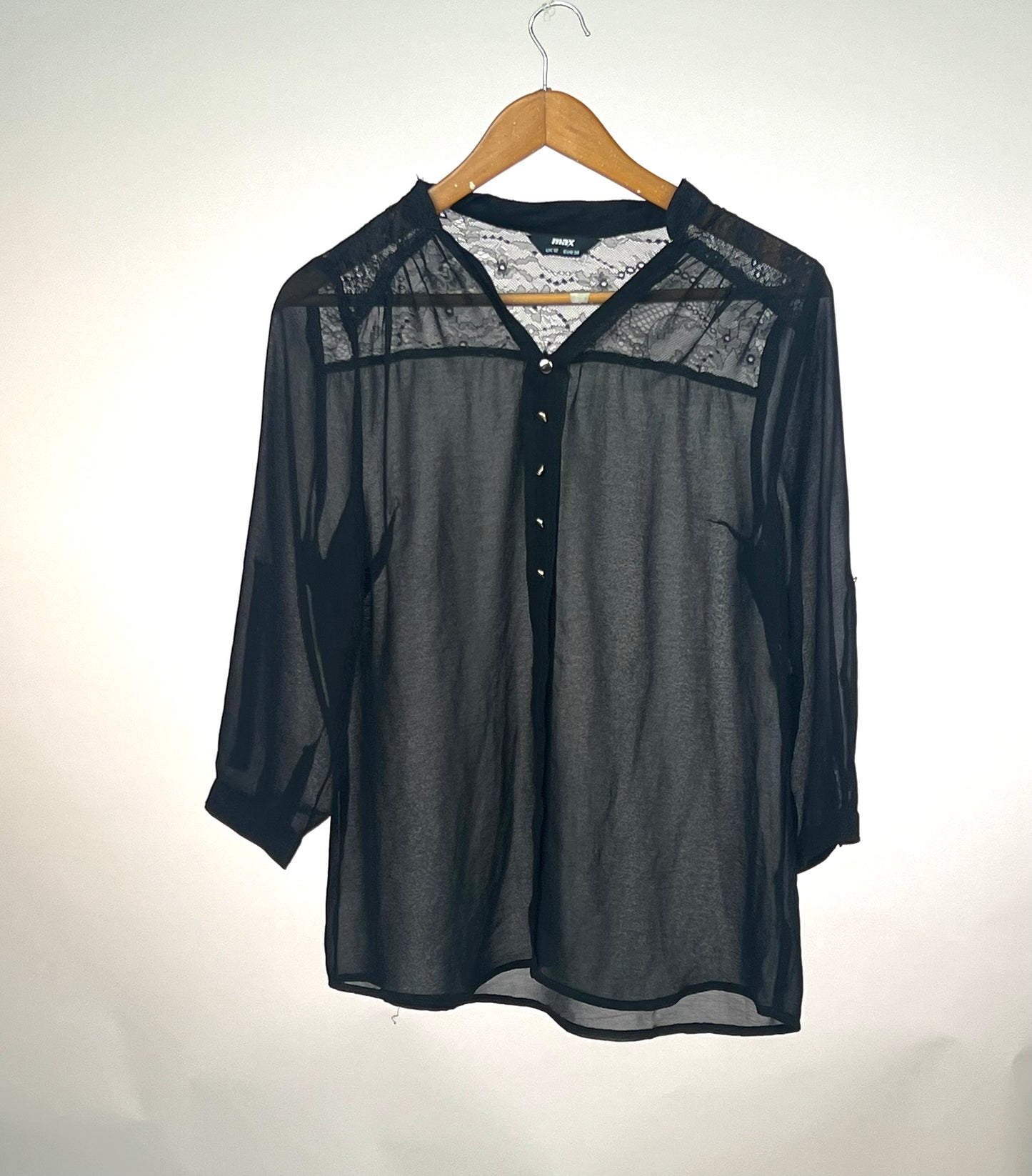Chiffon black shirt