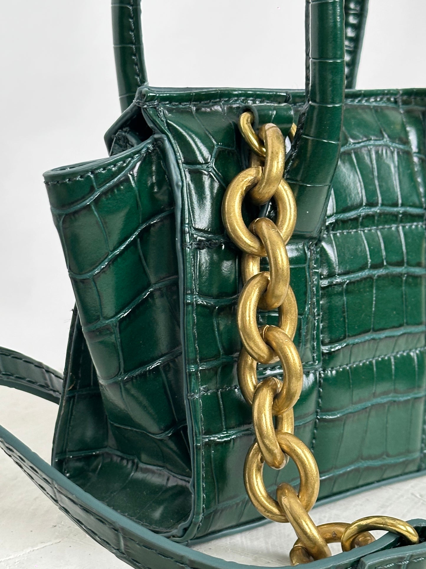 Green Zara Print Cross Body Bag