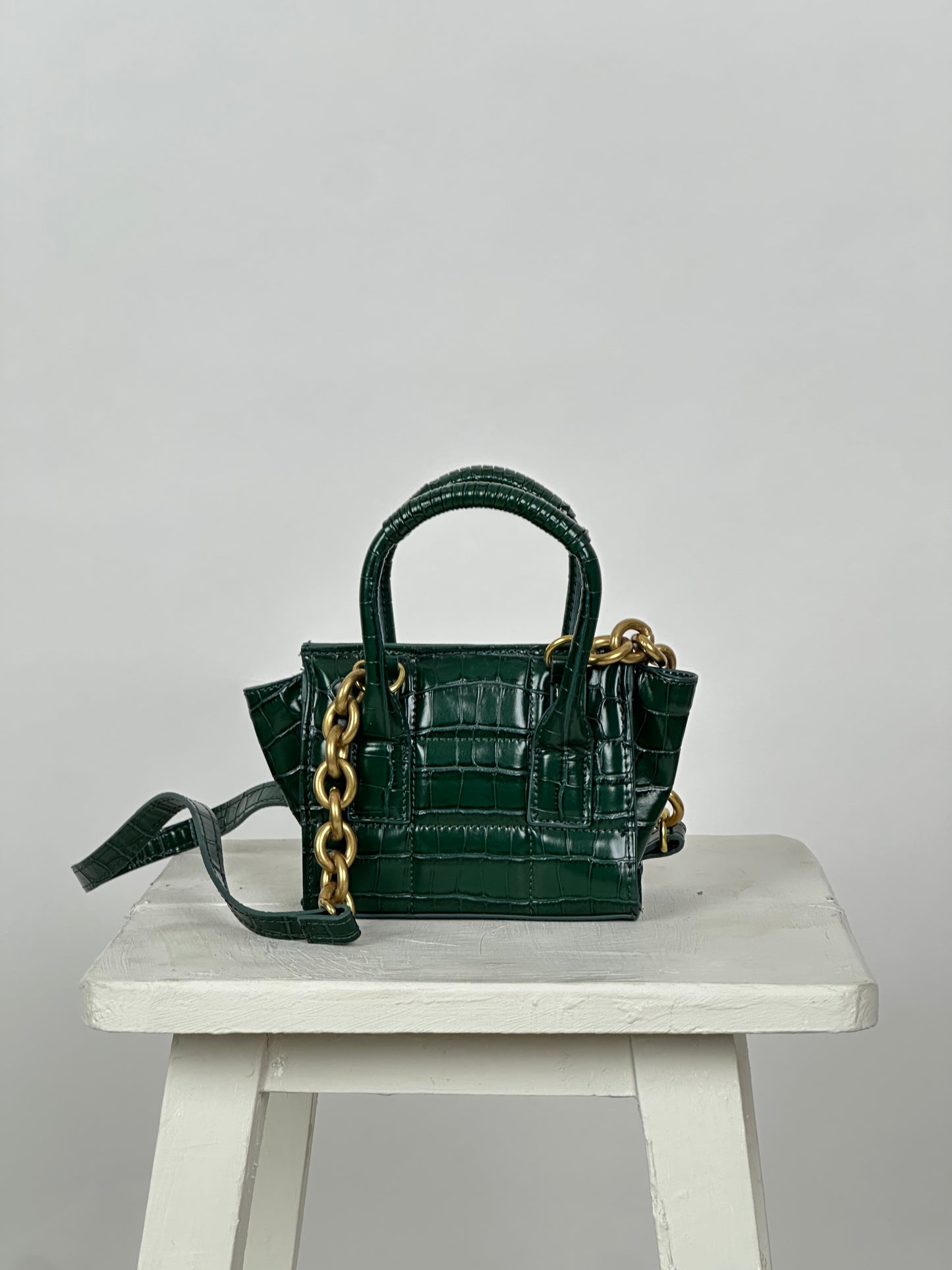 Green Zara Print Cross Body Bag