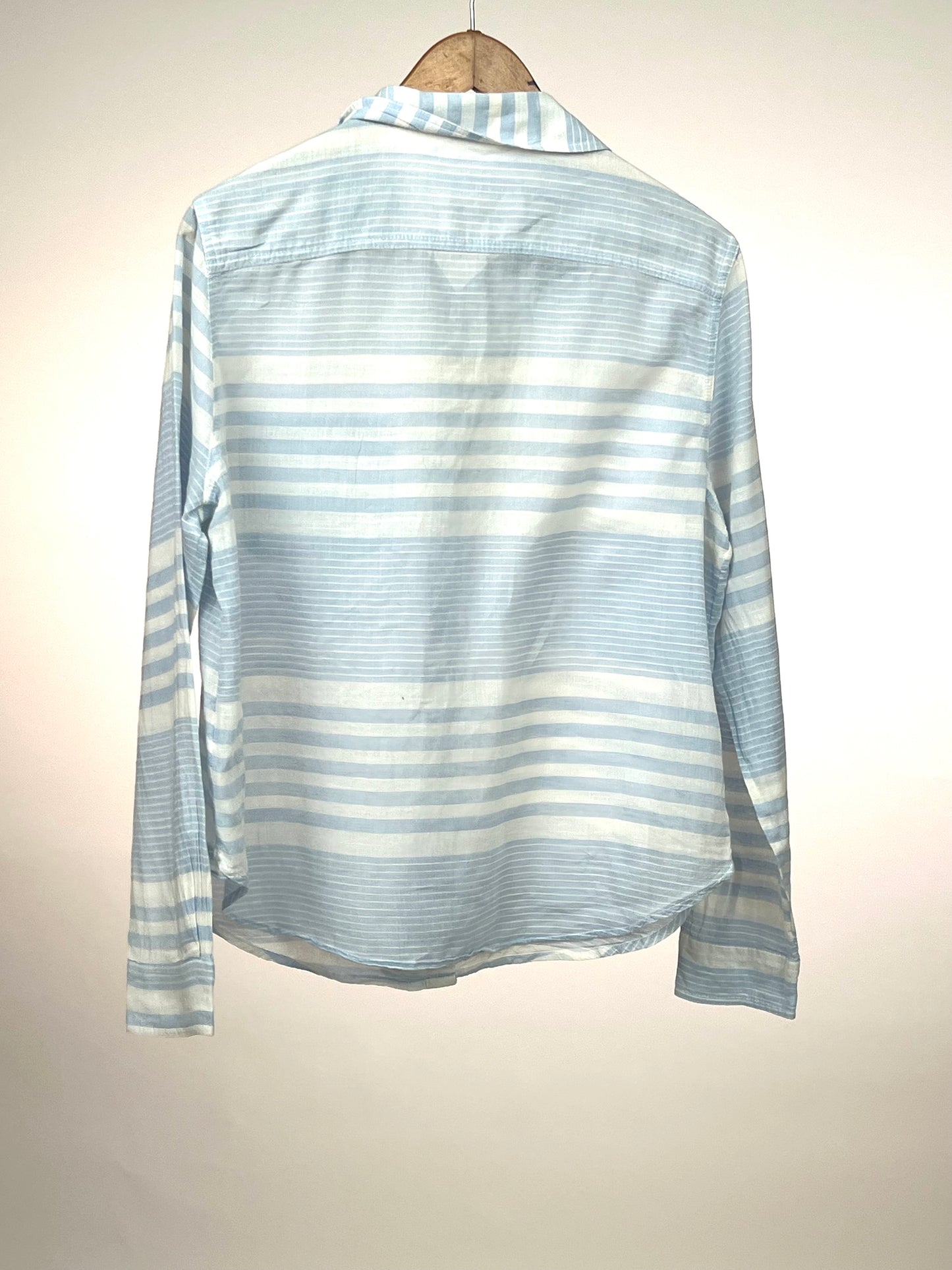 Blue White Striped Button Down