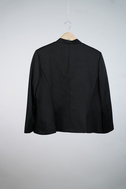 Black Self Printed Blazer