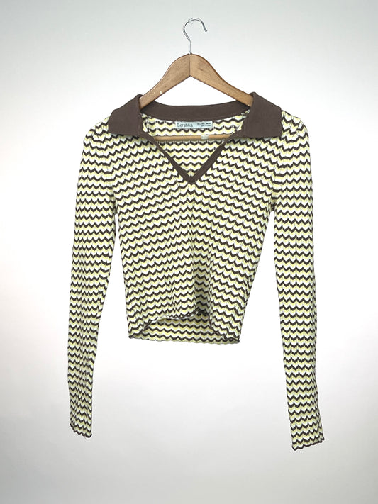 Bershka Crochet Collar Top