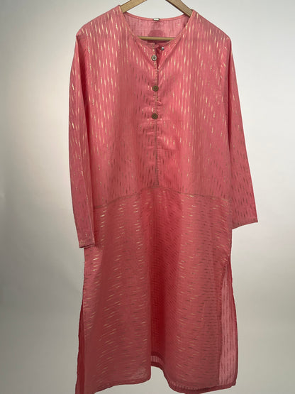 Pink Shimmery Kurta