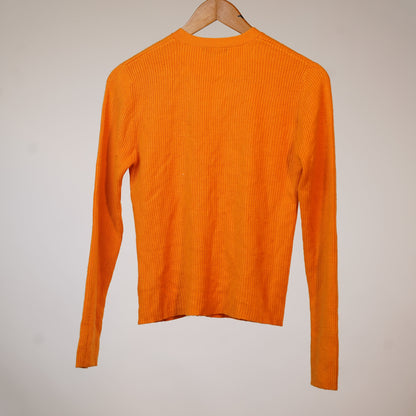 Knitted Orange Cardigan