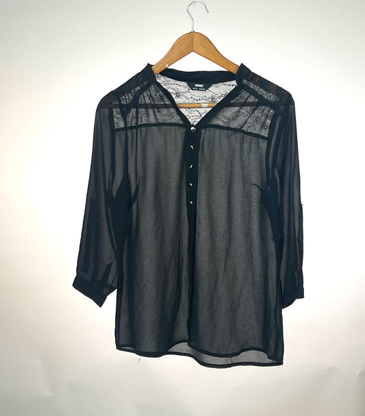 Chiffon black shirt